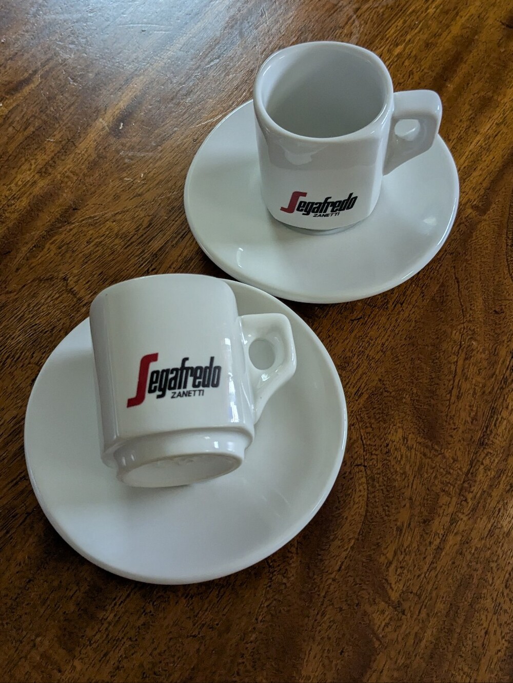 Vintage Italian Espresso Cups with Saucers - Set of 2